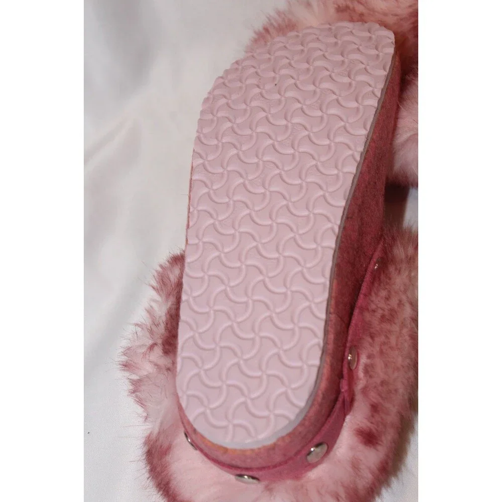 BIRKENSTOCK KIDS KAPREEN BRAID SHEARLING LINED SLIPPERS PINK EU 34 US 3-3.5  NIB
